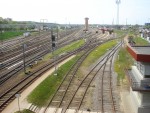 станция Вильнюс: Вид с путепровода на товарную станцию
