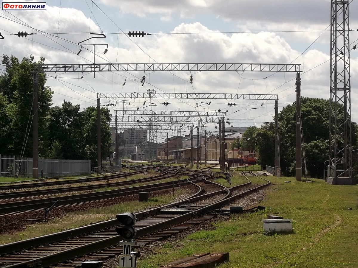 Вид на станцию со стороны западной горловины