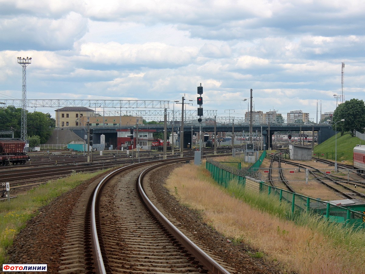 Вид на станцию с перегона Киртимай - Вильнюс
