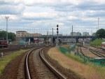 станция Вильнюс: Вид на станцию с перегона Киртимай - Вильнюс