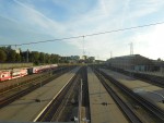 станция Вильнюс: Вид в сторону Каунаса с пешеходного моста