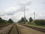 станция Вальчюнай: Вид в сторону Вильнюса