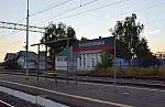 станция Бессоновка: Пассажирский павильон и табличка