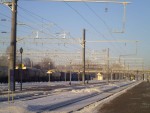 станция Бобруйск: Недавно смонтированная контактная сеть