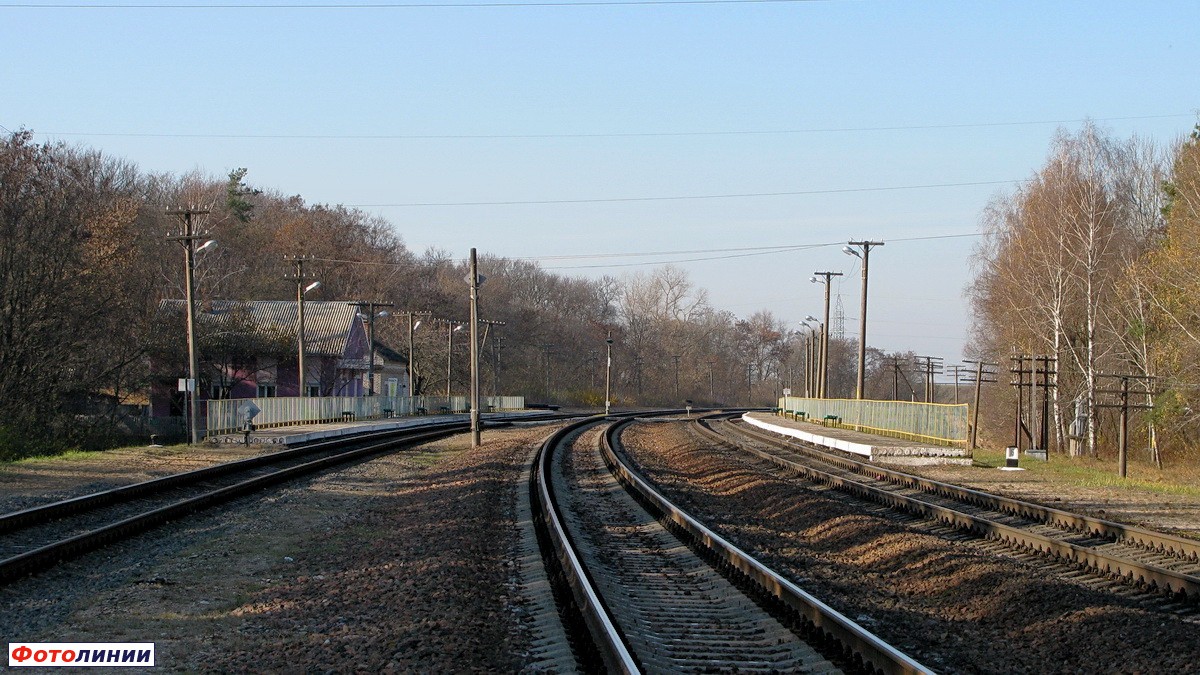 Вид платформ в сторону Бобруйска до электрификации