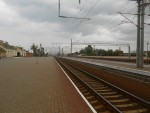 станция Бобруйск: Вид с 1-ой платформы в сторону Жлобина