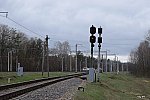 обгонный пункт Жлобин-Западный: Входной светофор НМ со стороны Жлобин-Северного