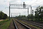станция Бобруйск: Входные светофоры ЧД и Ч со стороны Осипович
