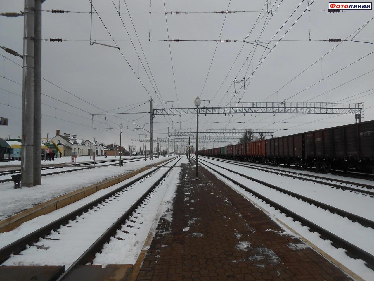 Вид с 3-й платформы в сторону Жлобина