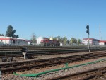 станция Радвилишкис: Вид на локомотивное депо