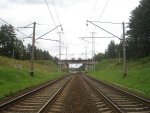 станция Паняряй: Железнодорожный путепровод у границы станции
