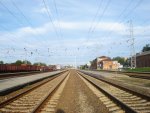 станция Лянтварис: Вид в сторону Вильнюса