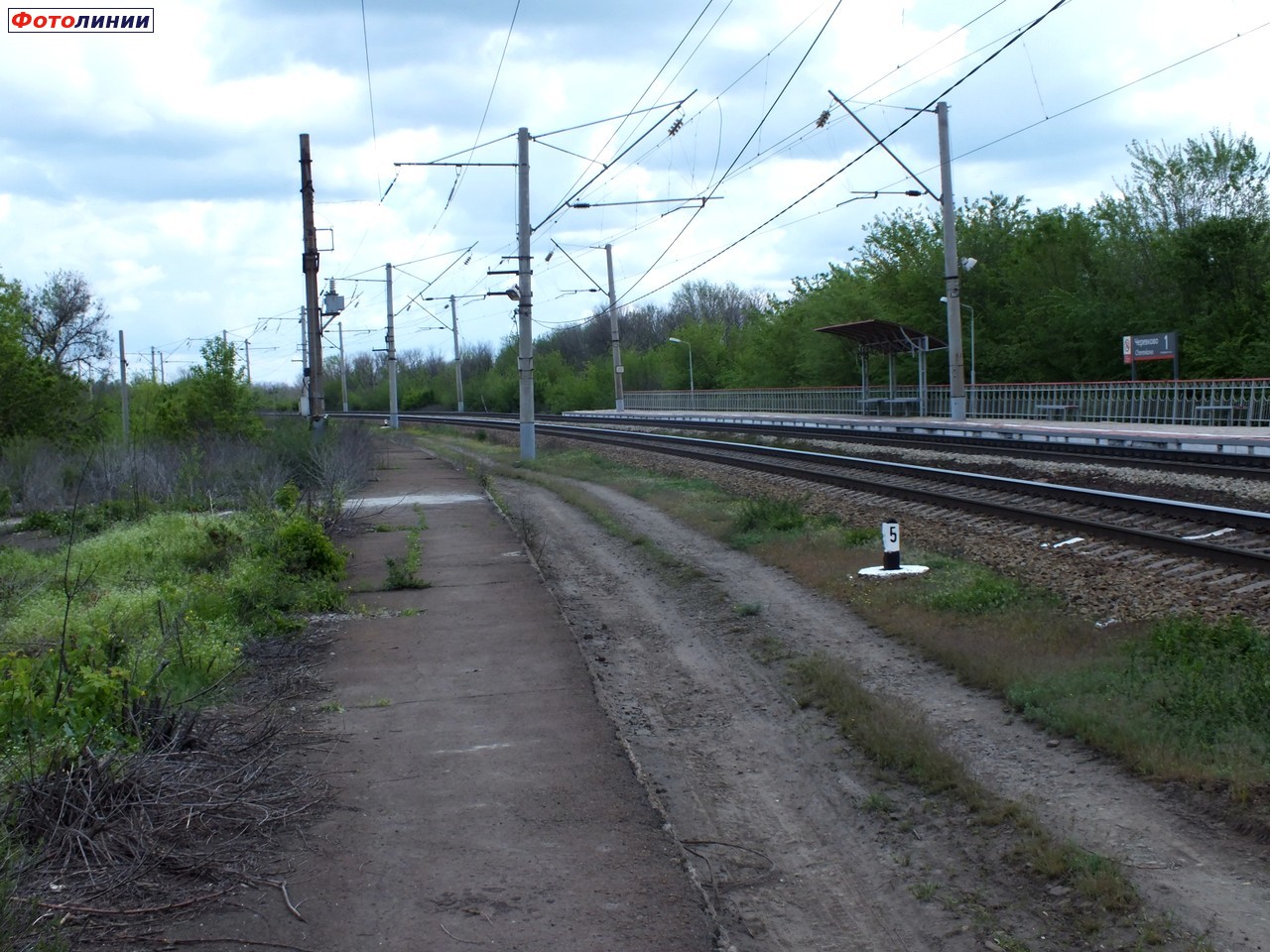 Вид со старой платформы в сторону Зверево