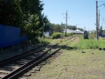 станция Ростов-Товарный: Путь влево к детской железной дороге, прямо к контейнерной площадке