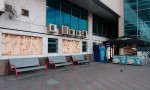 станция Ростов-Главный: Буфет на вокзале и барельефы на стене