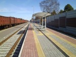 станция Казлу-Руда: Платформа для путей Европейской ширины колеи, вид в сторону Каунаса
