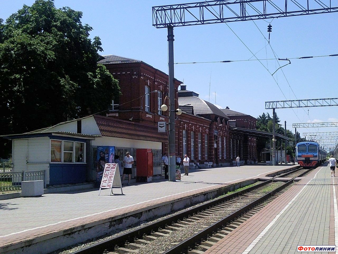 Вокзал, вид в сторону Владикавказа и ст. Котляревская
