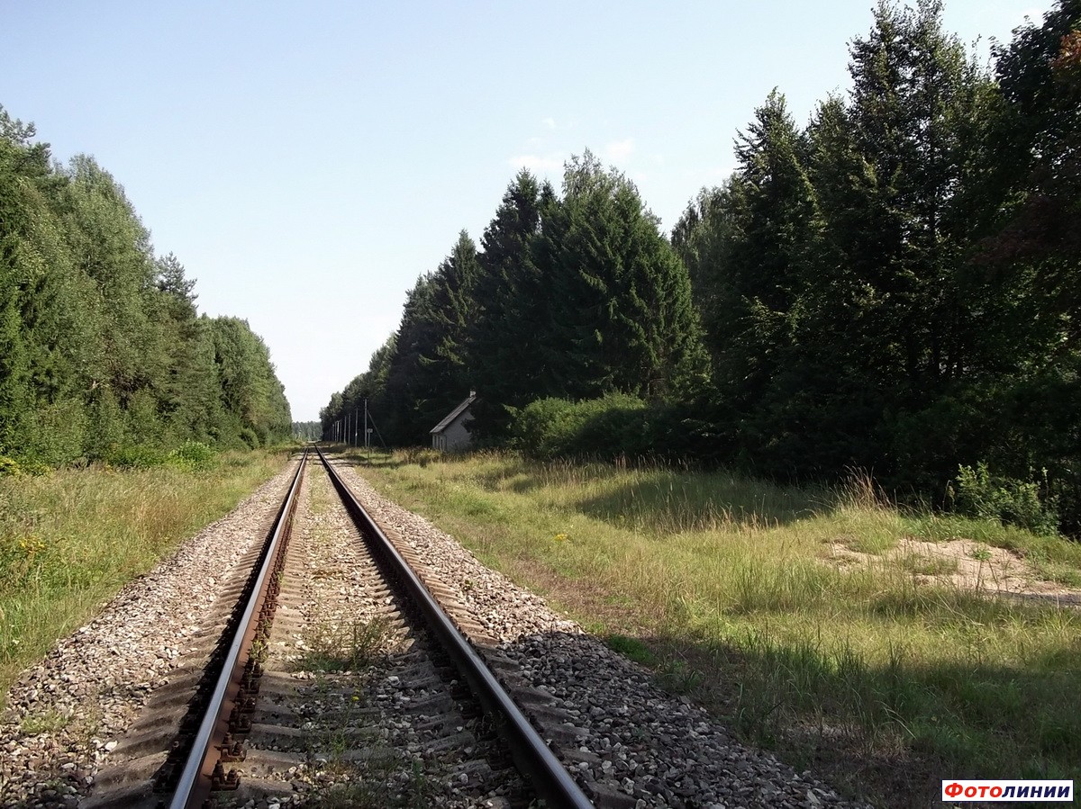 Общий вид бывшей станции в сторону Латвии