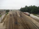станция Клайпеда: Вид с пешеходного моста на станцию