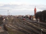 станция Клайпеда: Вид на станцию с пешеходного моста
