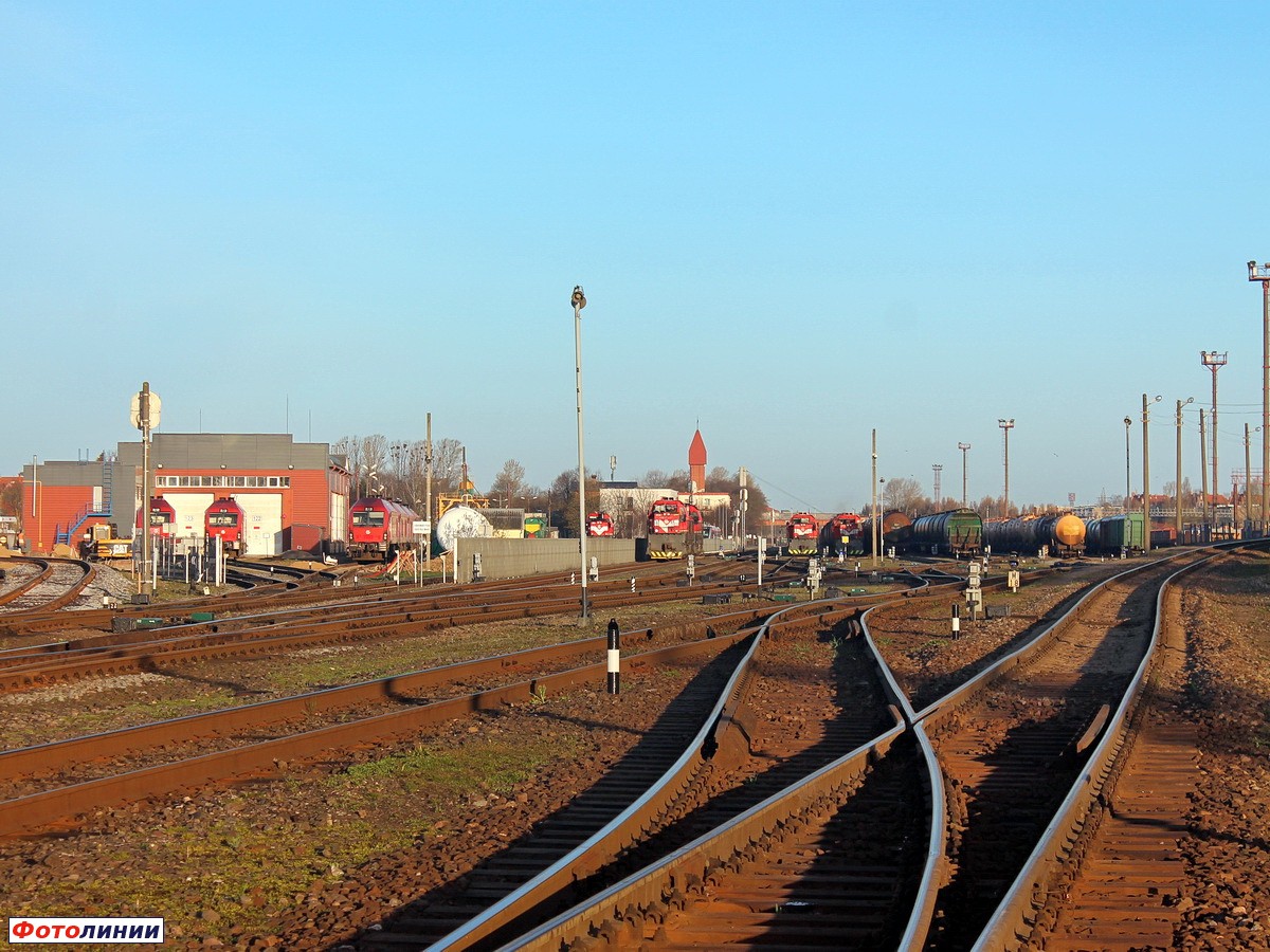 Пути станции, вид с южной стороны