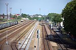станция Клайпеда: Вид в сторону Шилуте с пешеходного моста