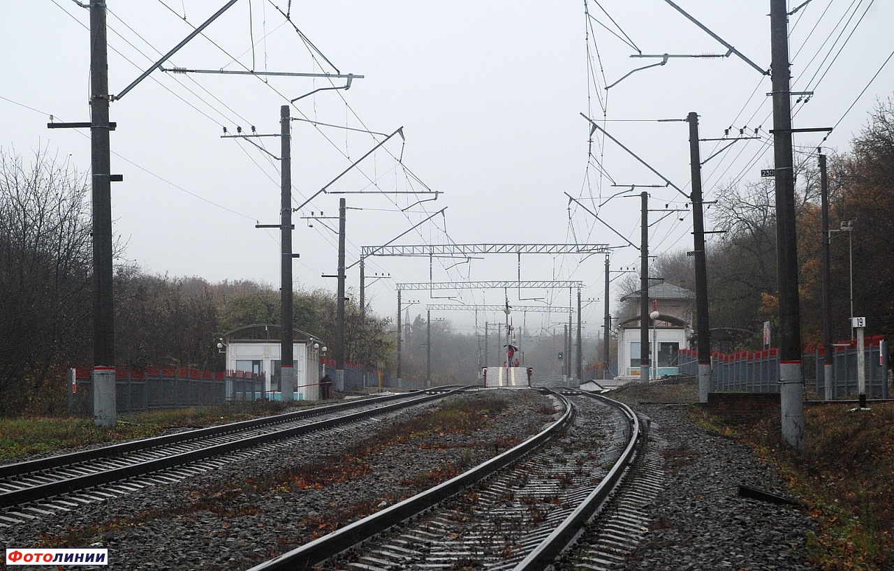 Вид бывшей станции в сторону Кисловодска