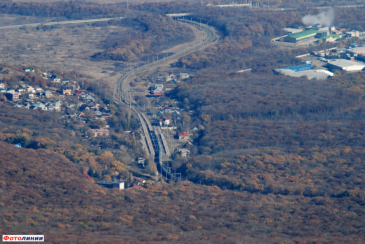Вид станции с горы Бештау