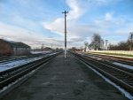 станция Уза: Вид второй платформы в направлении Жлобина