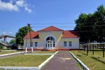 станция Буда-Кошелёвская: Пассажирское здание. Вид с обратной стороны