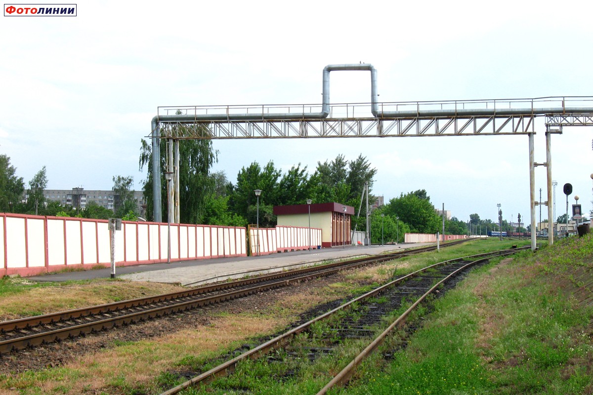 Вид со стороны сортировочной горки в сторону станции Гомель-Пассажирский