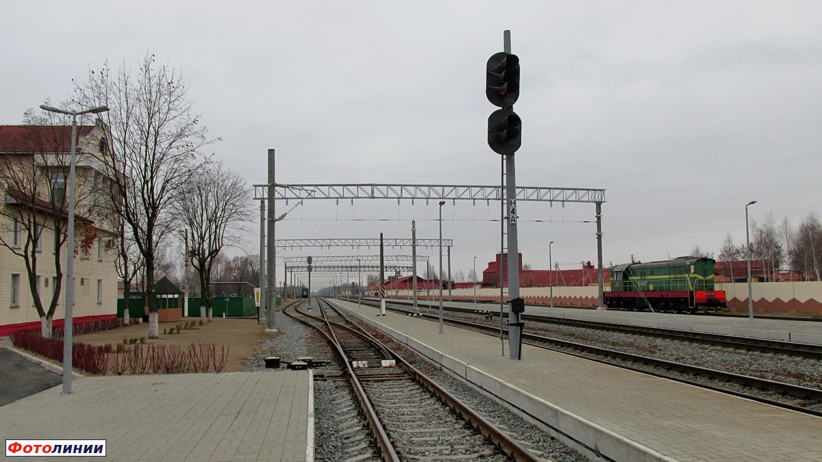 Вид с первой платформы в сторону Жлобина