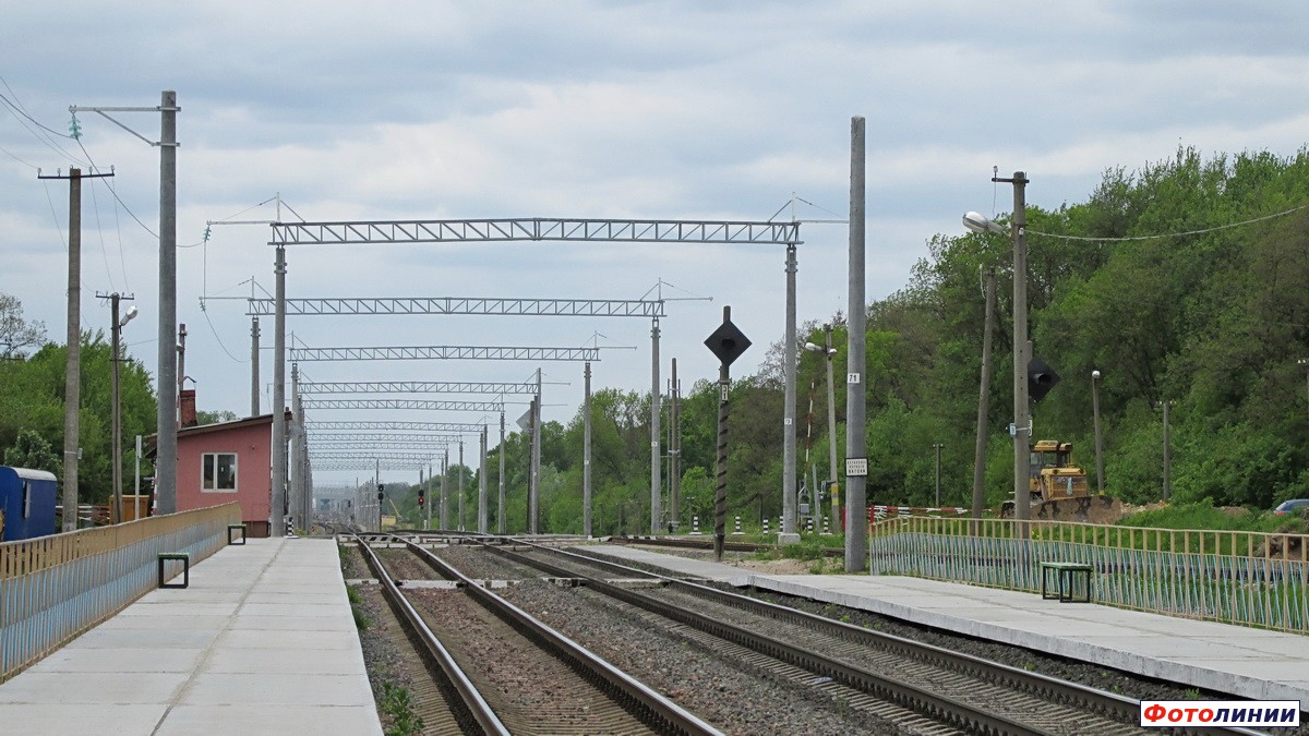 Вид с платформы в сторону Костюковки