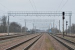 станция Лазурная: Выходные светофоры Н6, Н4, М18, Н1, Н3. Вид в сторону Калининского