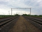 станция Салтановка: Вид в сторону Жлобина