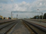 станция Жлобин: Вид в сторону Гомеля и Калинковичей