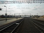 станция Жлобин: Вид в сторону Осиповичей и Могилёва