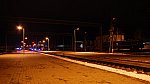 станция Жлобин: Вид в сторону Бобруйска в темное время суток