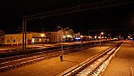 станция Жлобин: Вид в сторону Гомеля ночью