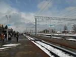 станция Жлобин: Вид с 1-й платформы в сторону Гомеля и Калинковичей