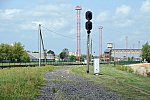 станция Мажейкяй: Входной светофор со стороны разобранного перегона Мажейкяй - Реньге