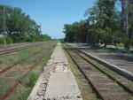 станция Красновка: Пассажирская платформа, вид в сторону ст. Миллерово