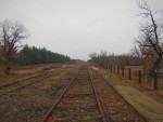 разъезд Карьер 122 км: Пассажирская платформа, вид в сторону границы с Украиной