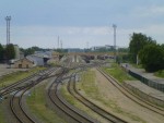 станция Шяуляй: Вид на станцию с путепровода, в сторону Радвилишкис