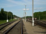 станция Моцкава: Пути станции; справа пути колеи 1435 мм