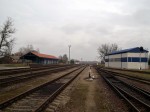 станция Шяштокай: Вид с конца перрона в сторону северной горловины