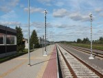 станция Винчай: Перрон и пути, вид в сторону Казлу-Руды