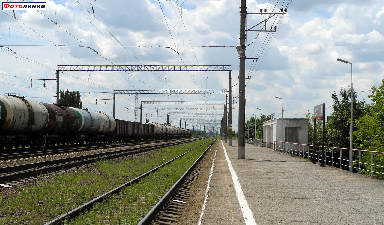 Вид с платформы № 1 в сторону Новороссийска