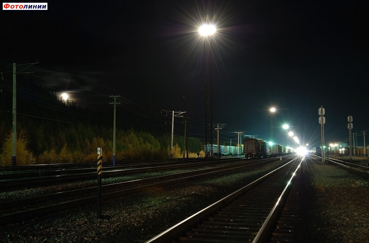 Ночной вид станции
