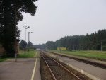 станция Валькининкай: Вид с перрона в сторону Поречья